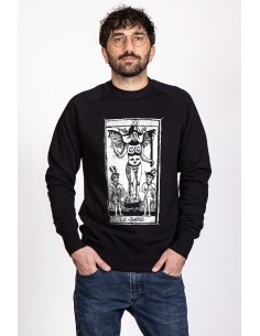 Tarot De Marseille Le Diable XV Men's Round Neck Sweatshirt