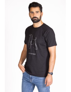 T-shirt Uomo Origami Afghan Hound 2