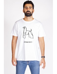 T-shirt Uomo Origami Afghan Hound