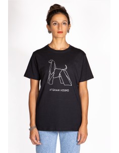 T-shirt Donna Origami Afghan Hound