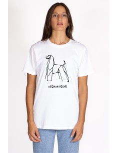 T-shirt Donna Origami Afghan Hound 2