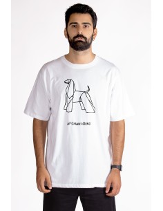 T-shirt Oversize Uomo Origami Afghan Hound