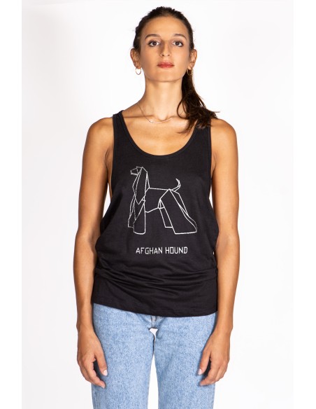 Origami Afghan Hound Women's Tank Top