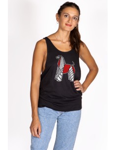 Canotta Donna Pop Origami Afghan Hound 2