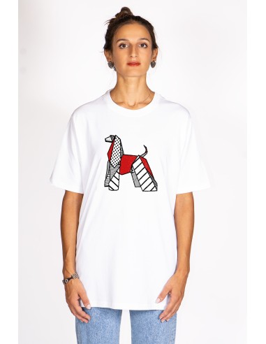 T-shirt Oversize Donna Pop Origami Afghan Hound