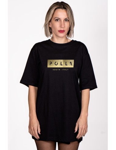 Polla Women's Oversized T-shirt Gold Print