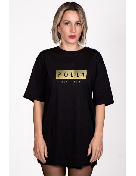 T-shirt Oversize Donna Polla Stampa Oro