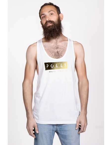 Polla Men's Tank Top Gold Print
