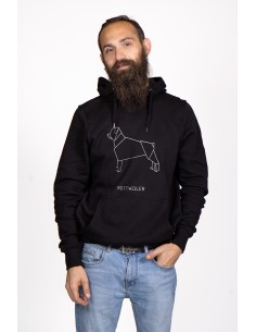 Origami Rottweiler Men's Hoodie