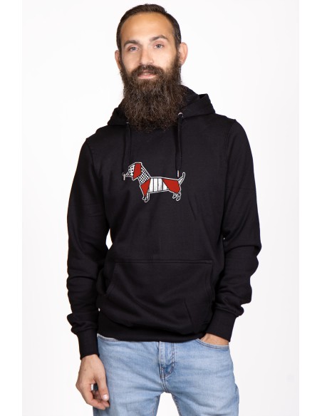 Felpa Con Cappuccio Uomo Pop Origami Dachshund