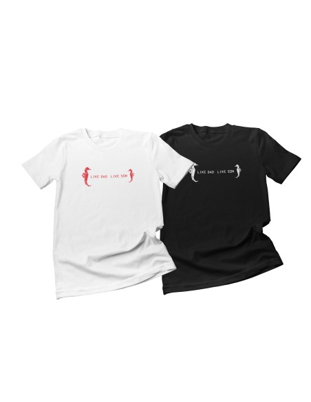 T-shirt 'Like Dad Like Son' Festa Del Papa' Origami Miniature Seahorse Ippocampo